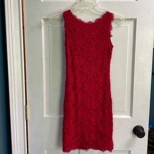 Red lace dress